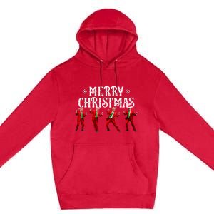 Funny Trump Dance Santa Claus Christmas Xmas Pajamas Holiday Premium Pullover Hoodie