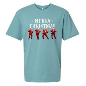 Funny Trump Dance Santa Claus Christmas Xmas Pajamas Holiday Sueded Cloud Jersey T-Shirt