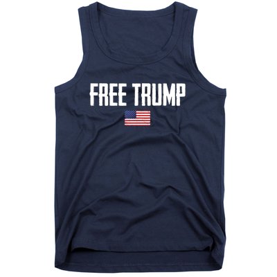 Free Trump Donald Trump Indictment American Flag Tank Top