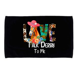 Funny Talk Derby To Me Horse Racing Funny Derby Day Love Mom Microfiber Hand Towel