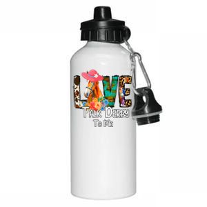 Funny Talk Derby To Me Horse Racing Funny Derby Day Love Mom Aluminum Water Bottle