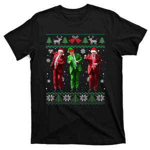 Funny Trump Dance Elf Santa Christmas Ugly Sweater Xmas T-Shirt