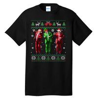 Funny Trump Dance Elf Santa Christmas Ugly Sweater Xmas Tall T-Shirt