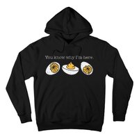 Funny Thanksgiving Dinner You Know Why Im Here Deviled Egg Hoodie