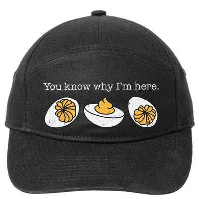 Funny Thanksgiving Dinner You Know Why Im Here Deviled Egg 7-Panel Snapback Hat