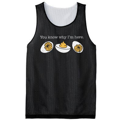 Funny Thanksgiving Dinner You Know Why Im Here Deviled Egg Mesh Reversible Basketball Jersey Tank