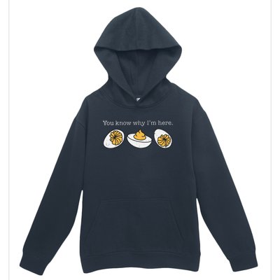 Funny Thanksgiving Dinner You Know Why Im Here Deviled Egg Urban Pullover Hoodie