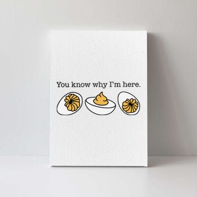 Funny Thanksgiving Dinner You Know Why Im Here Deviled Egg Canvas