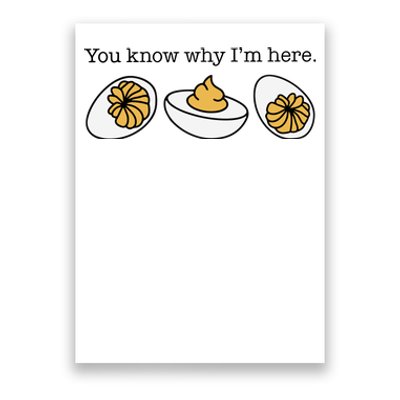 Funny Thanksgiving Dinner You Know Why Im Here Deviled Egg Poster