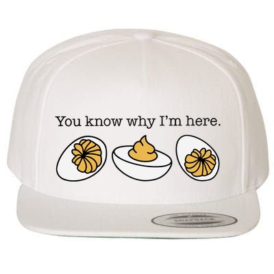 Funny Thanksgiving Dinner You Know Why Im Here Deviled Egg Wool Snapback Cap