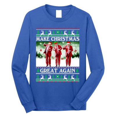 Funny Trump Dance Santa Claus Make Christmas Great Again Gift Long Sleeve Shirt