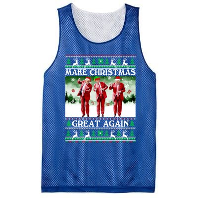 Funny Trump Dance Santa Claus Make Christmas Great Again Gift Mesh Reversible Basketball Jersey Tank