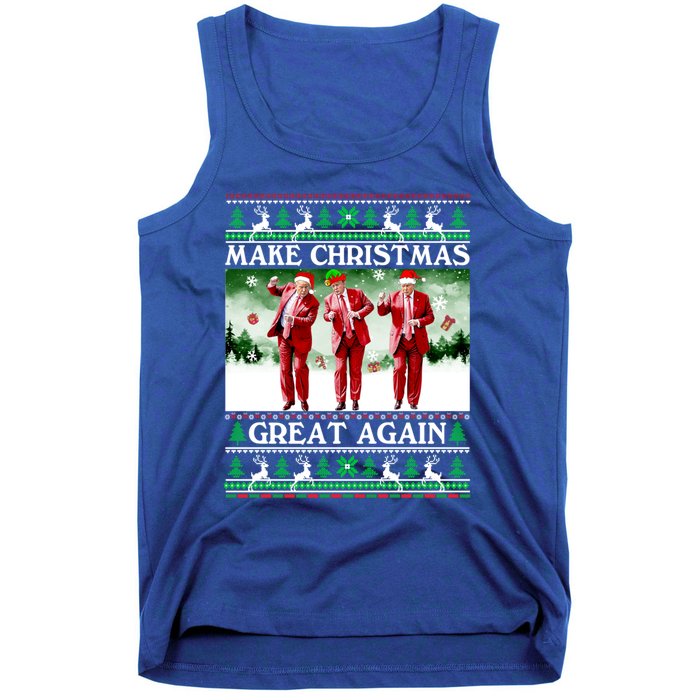 Funny Trump Dance Santa Claus Make Christmas Great Again Gift Tank Top