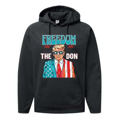 Freedom The Don Donald Trump Daddy President Performance Fleece Hoodie