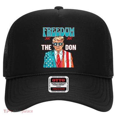 Freedom The Don Donald Trump Daddy President High Crown Mesh Back Trucker Hat
