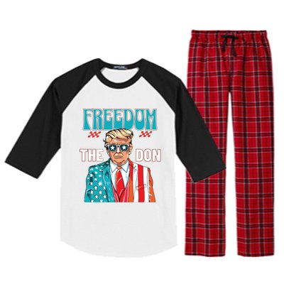 Freedom The Don Donald Trump Daddy President Raglan Sleeve Pajama Set