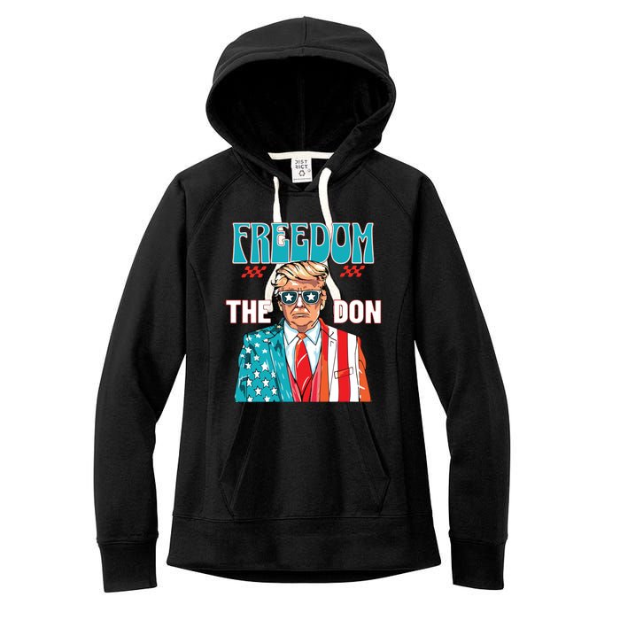 Freedom The Don Donald Trump Daddy President Women's Fleece Hoodie