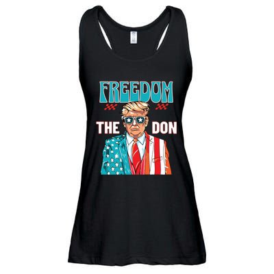 Freedom The Don Donald Trump Daddy President Ladies Essential Flowy Tank