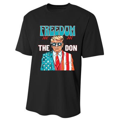 Freedom The Don Donald Trump Daddy President Performance Sprint T-Shirt