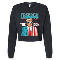 Freedom The Don Donald Trump Daddy President Cropped Pullover Crew