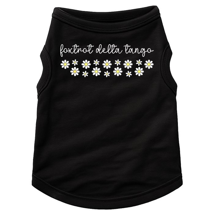 Foxtrot Tango Delta Groovy Retro Funny  Doggie Tank