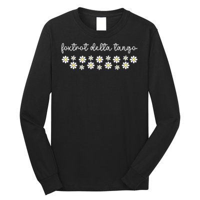 Foxtrot Tango Delta Groovy Retro Funny  Long Sleeve Shirt