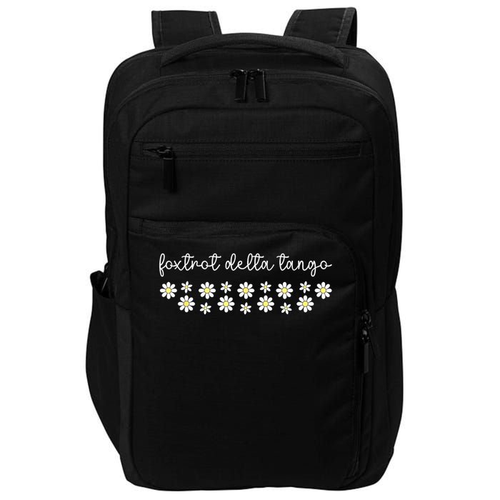 Foxtrot Tango Delta Groovy Retro Funny  Impact Tech Backpack
