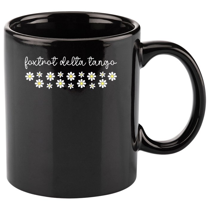Foxtrot Tango Delta Groovy Retro Funny  11oz C Handle Ceramic Mug