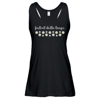 Foxtrot Tango Delta Groovy Retro Funny  Ladies Essential Flowy Tank