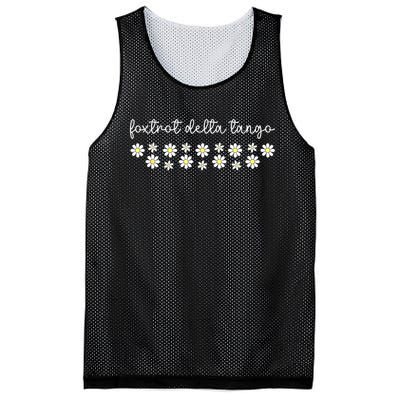 Foxtrot Tango Delta Groovy Retro Funny  Mesh Reversible Basketball Jersey Tank