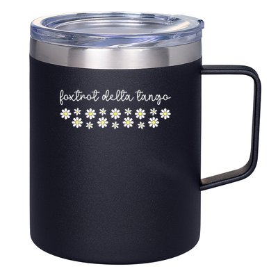 Foxtrot Tango Delta Groovy Retro Funny  12oz Stainless Steel Coffee Mug