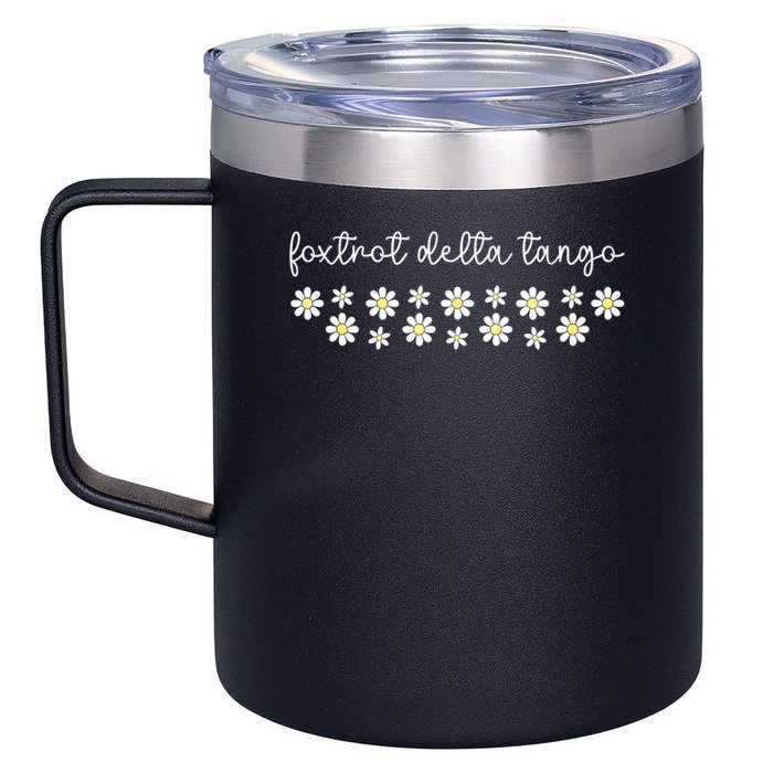 Foxtrot Tango Delta Groovy Retro Funny  12oz Stainless Steel Coffee Mug