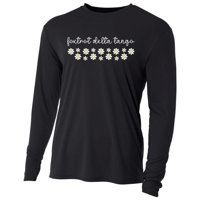 Foxtrot Tango Delta Groovy Retro Funny  Cooling Performance Long Sleeve Crew