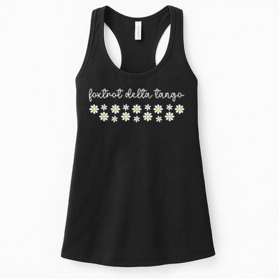 Foxtrot Tango Delta Groovy Retro Funny  Womens Tank Top
