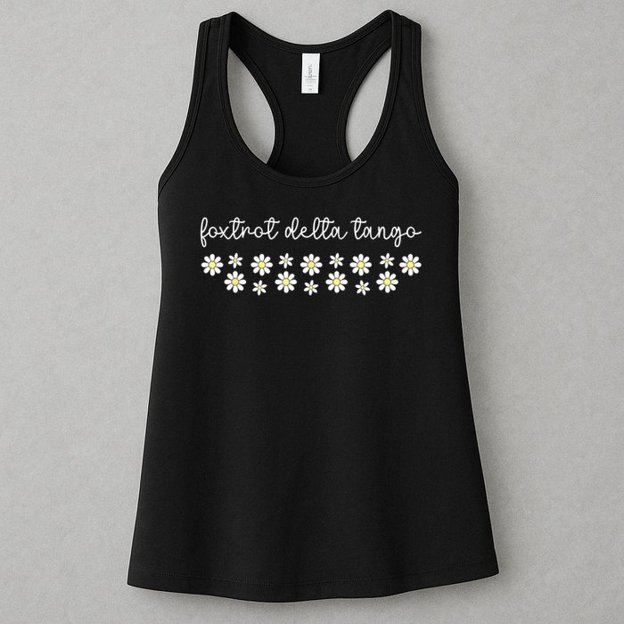 Foxtrot Tango Delta Groovy Retro Funny  Womens Tank Top
