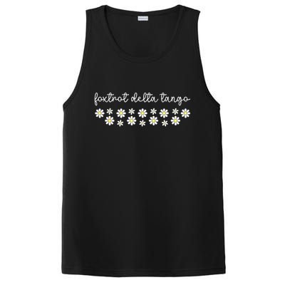 Foxtrot Tango Delta Groovy Retro Funny  PosiCharge Competitor Tank
