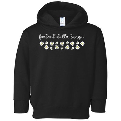 Foxtrot Tango Delta Groovy Retro Funny  Toddler Hoodie
