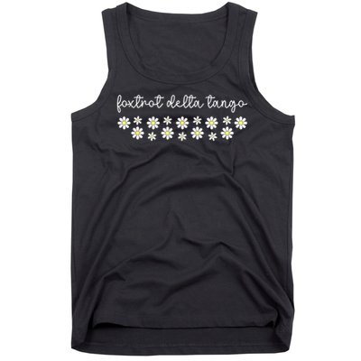 Foxtrot Tango Delta Groovy Retro Funny  Tank Top