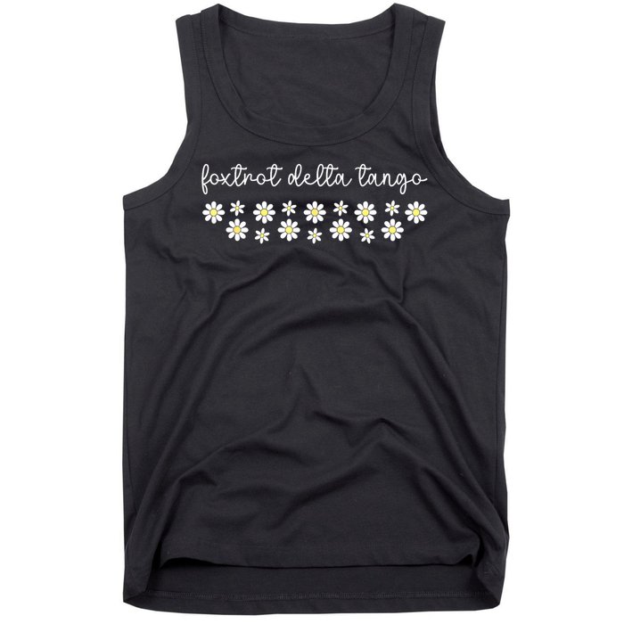 Foxtrot Tango Delta Groovy Retro Funny  Tank Top