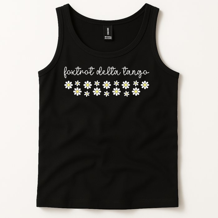 Foxtrot Tango Delta Groovy Retro Funny  Tank Top