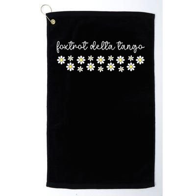 Foxtrot Tango Delta Groovy Retro Funny  Golf Towel