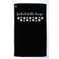 Foxtrot Tango Delta Groovy Retro Funny  Golf Towel