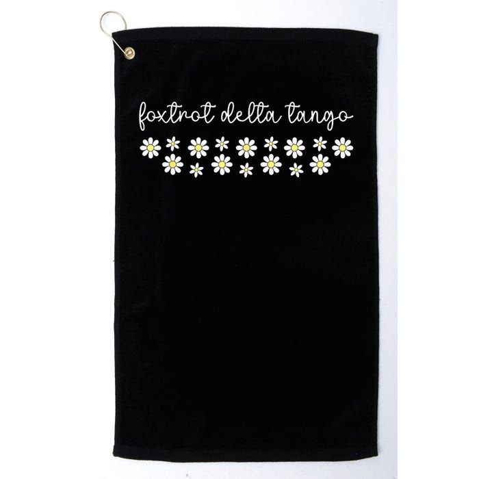 Foxtrot Tango Delta Groovy Retro Funny  Golf Towel