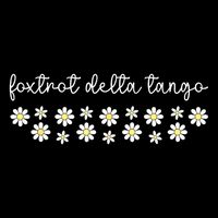 Foxtrot Tango Delta Groovy Retro Funny  Visor