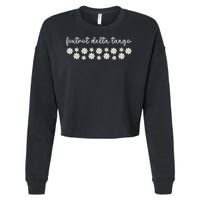 Foxtrot Tango Delta Groovy Retro Funny  Cropped Pullover Crew