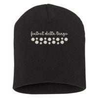 Foxtrot Tango Delta Groovy Retro Funny  Short Acrylic Beanie