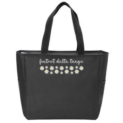 Foxtrot Tango Delta Groovy Retro Funny  Zip Tote Bag