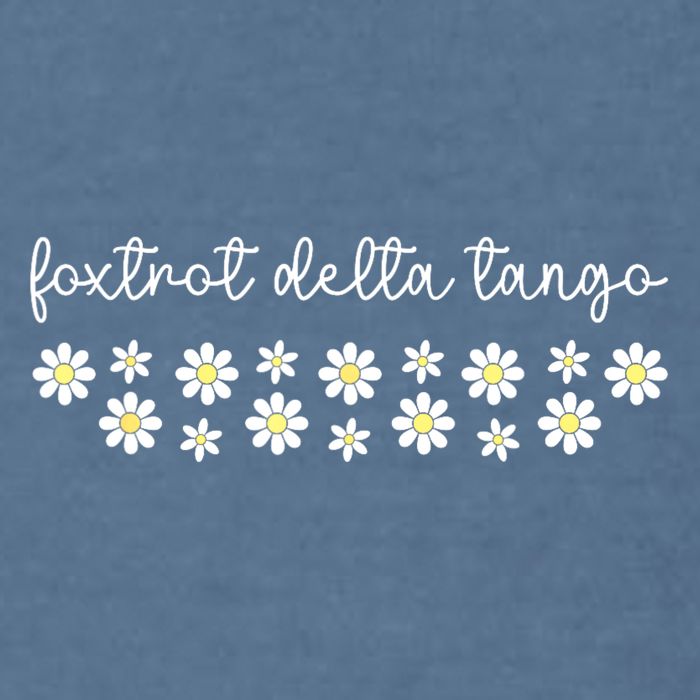 Foxtrot Tango Delta Groovy Retro Funny  Garment-Dyed Sweatshirt