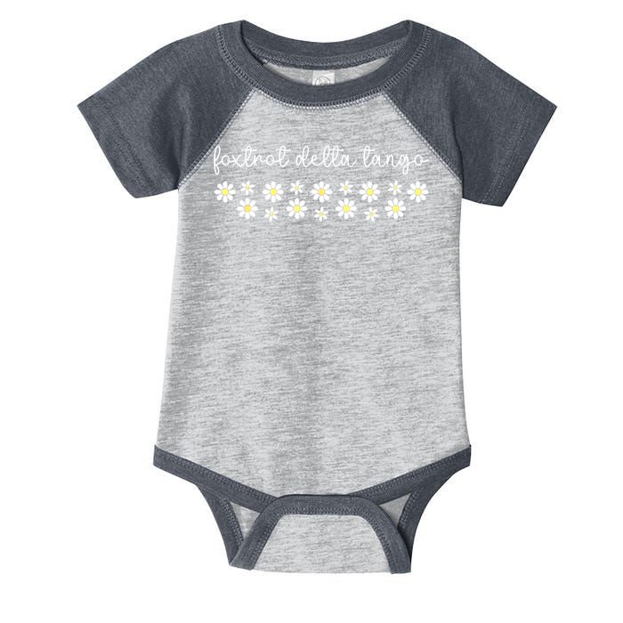 Foxtrot Tango Delta Groovy Retro Funny  Infant Baby Jersey Bodysuit