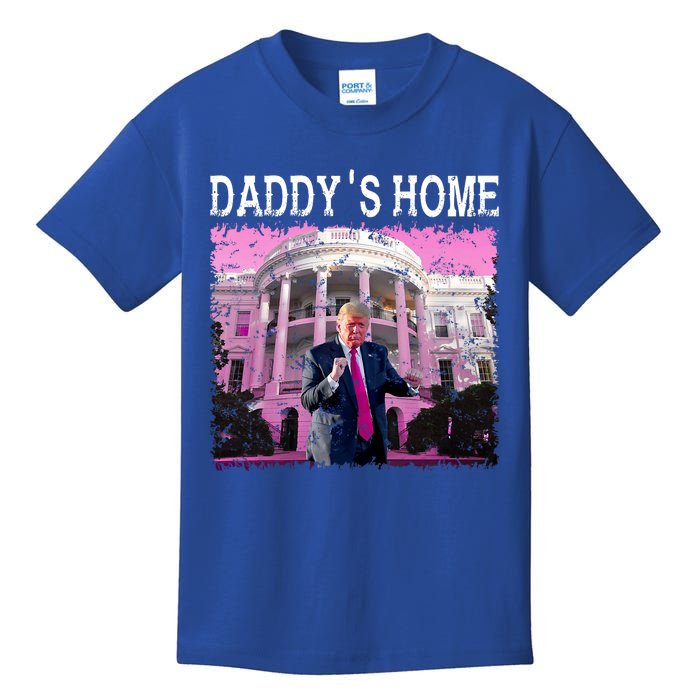 Funny Trump Daddys Home Trump 2024 Take America Back Kids T-Shirt